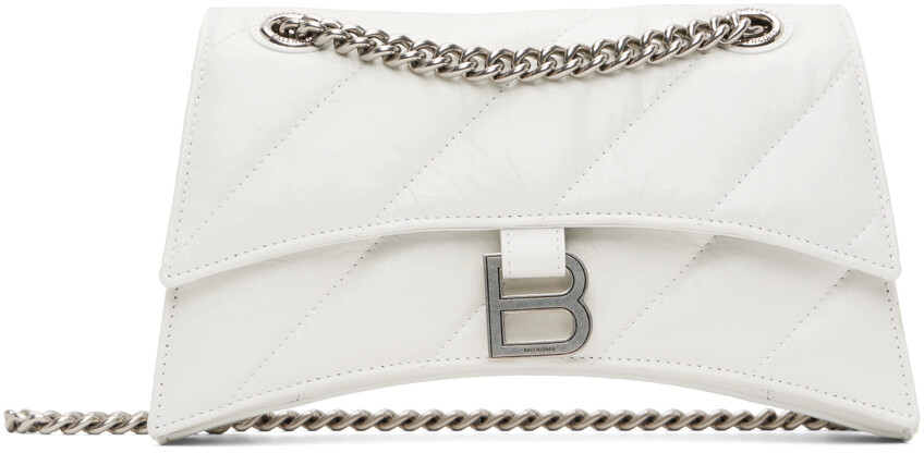 

Белая маленькая сумка на цепочке Crush Balenciaga