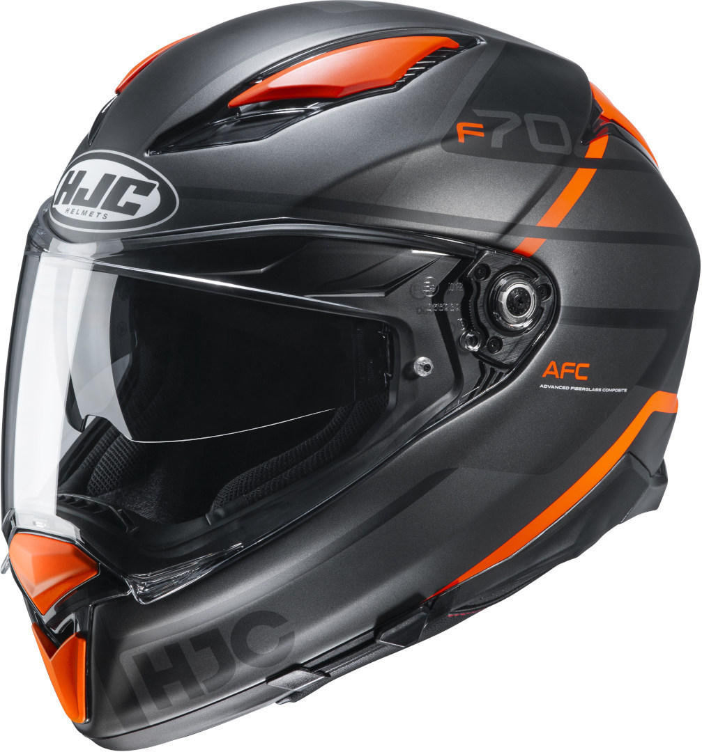 Шлем HJC F70 Tino, серый/оранжевый