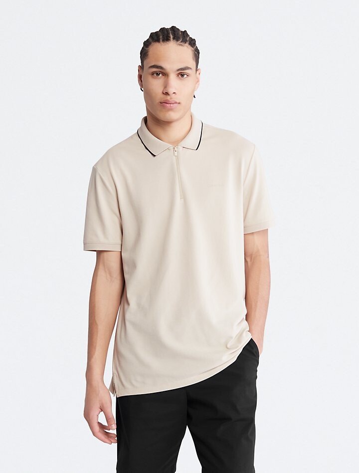

Рубашка поло с молнией Move 365 Calvin Klein, аргиллит