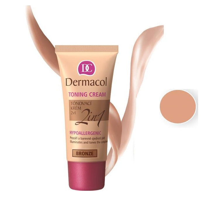 

Dermacol Toning Cream 2in1 Hypoallergenic Bronze увлажняющий крем и тональный крем 30мл