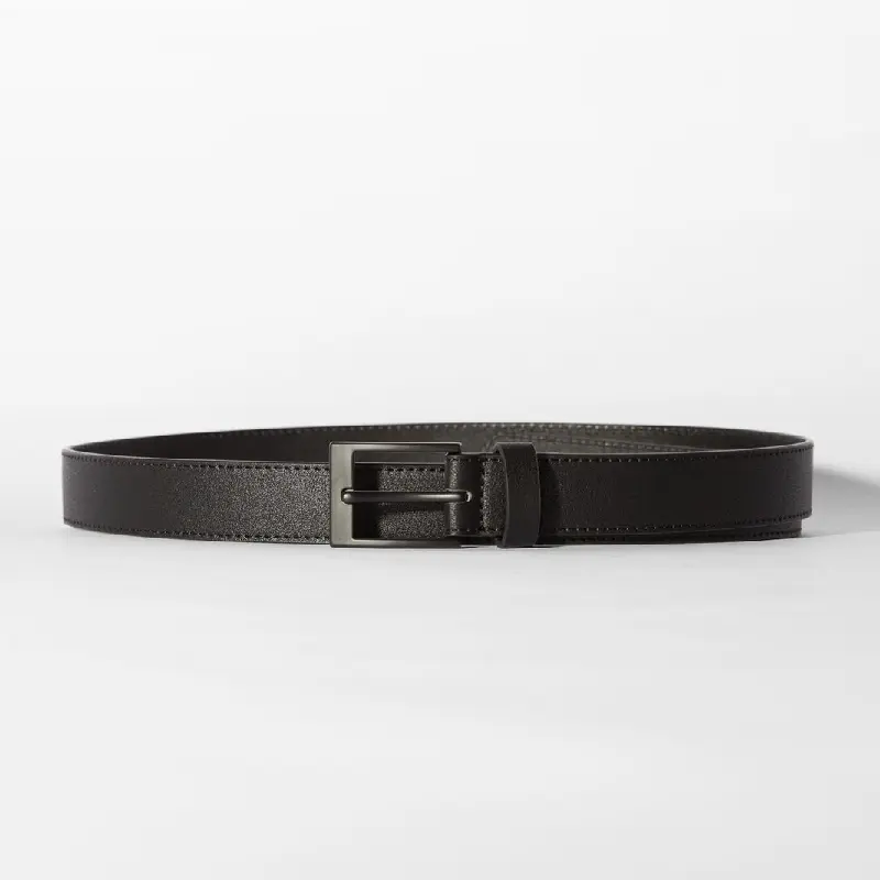 

Ремень Bershka Thin Faux Leather, черный