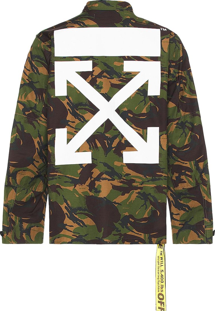 Off White Camo Patch Field Jacket Army Green CDEK.Shopping