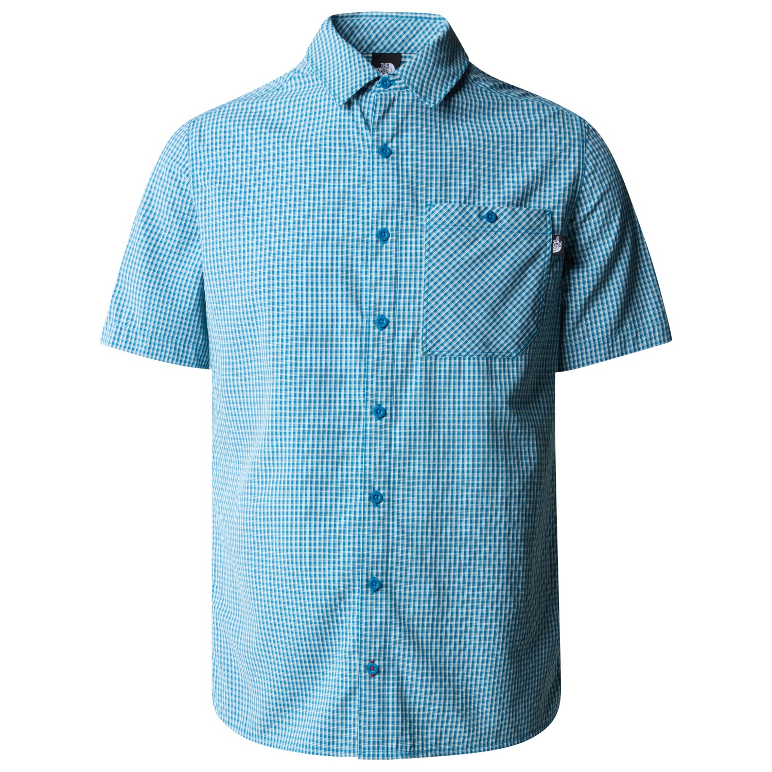 Рубашка The North Face S/s Hypress Shirt, цвет Adriatic Blue Plaid