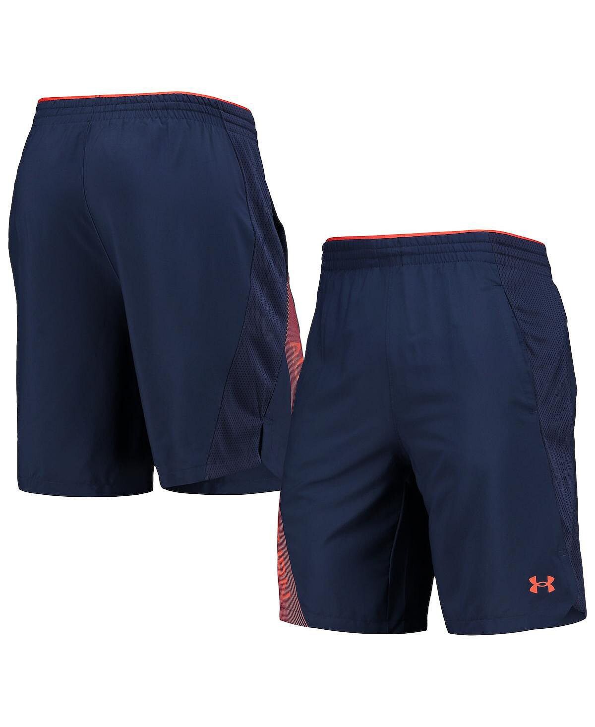

Мужские темно-синие тканые шорты auburn tigers 2021 sideline Under Armour, синий