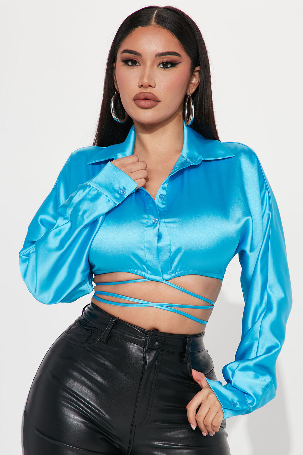 

Рубашка Fashion Nova T4220CWPD, бирюзовый
