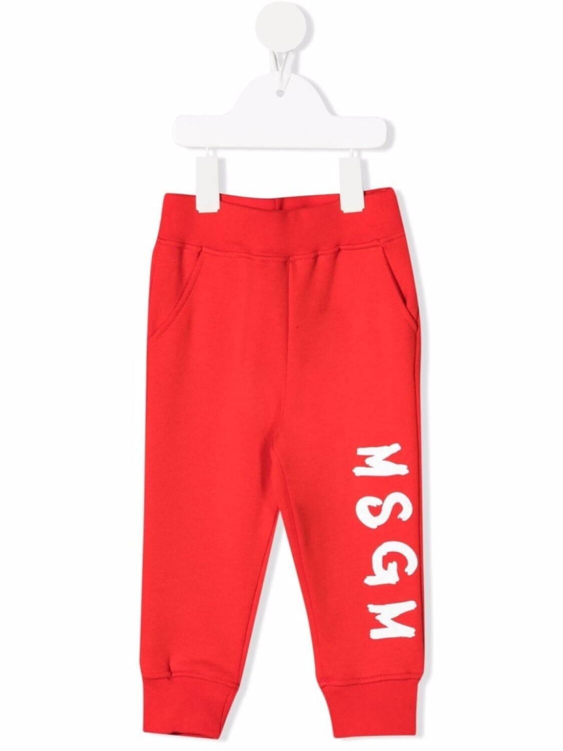 

MSGM Kids спортивные брюки с логотипом, красный