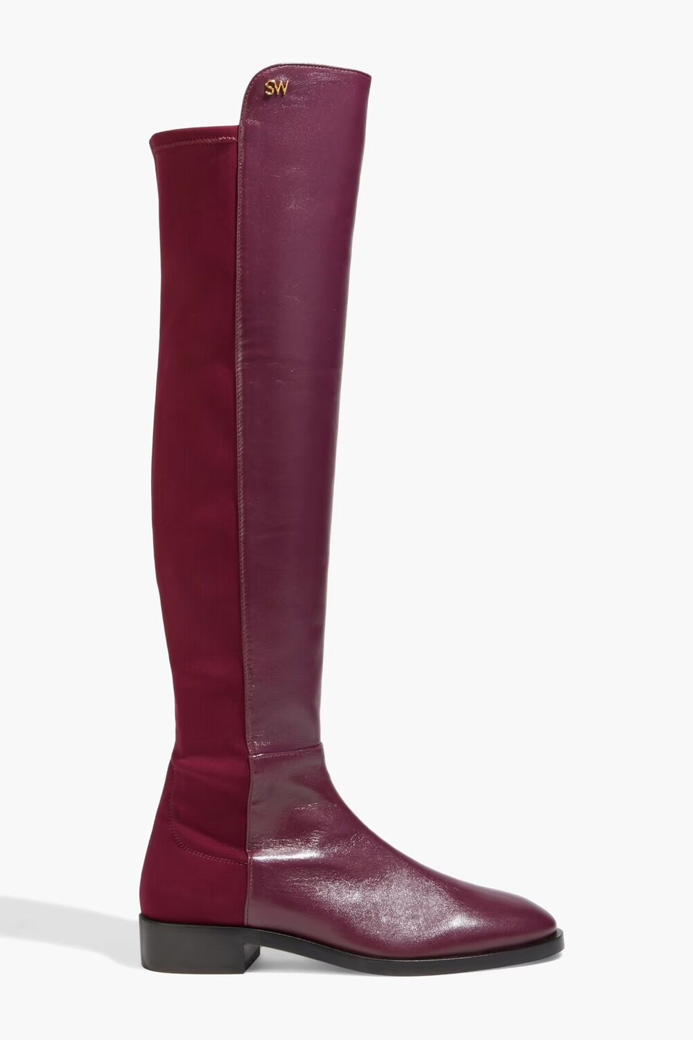 

Сапоги Keelan из кожи и неопрена Stuart Weitzman, слива