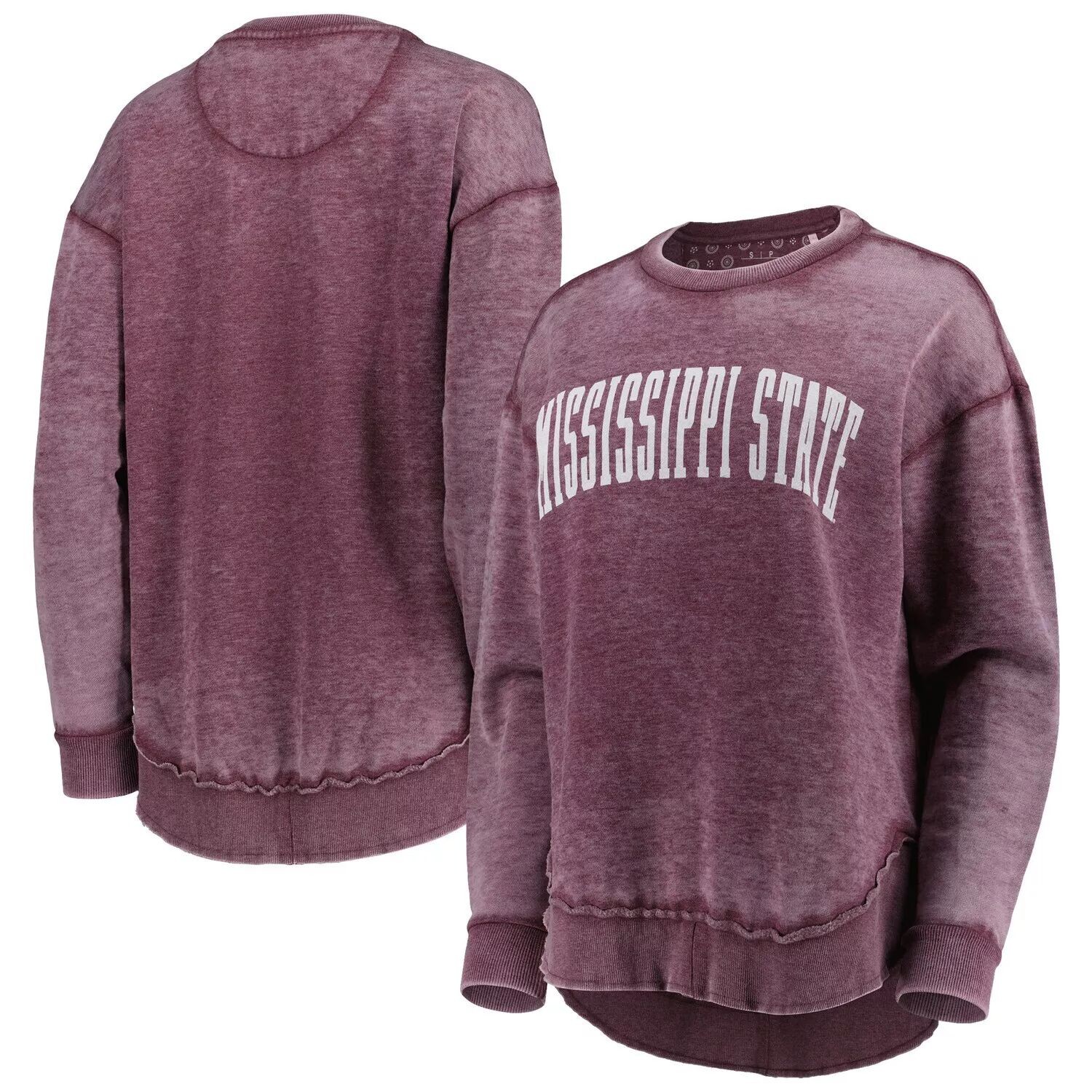

Женский винтажный свитшот Pressbox Maroon Mississippi State Bulldogs