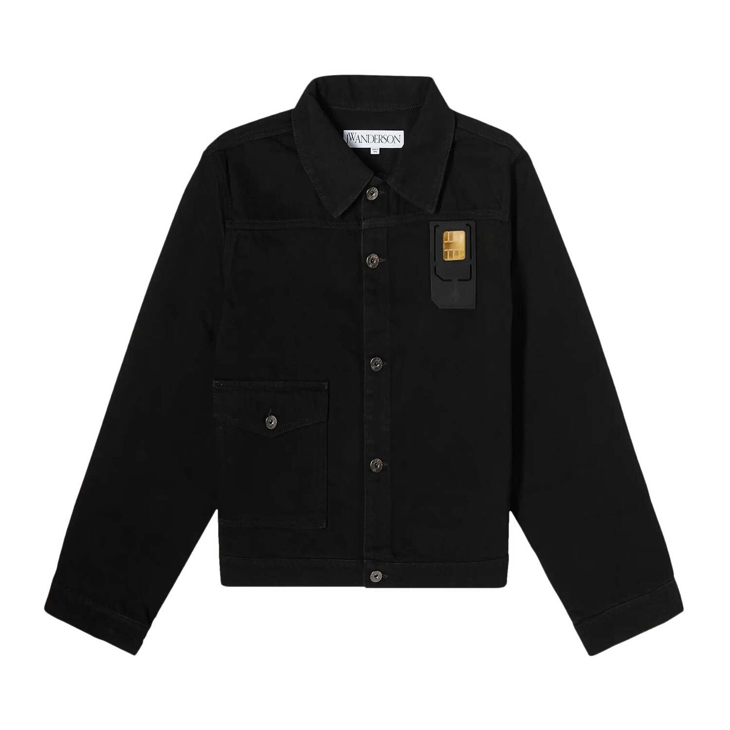 

Куртка JW Anderson Sim Card Trucker, черная, Черный