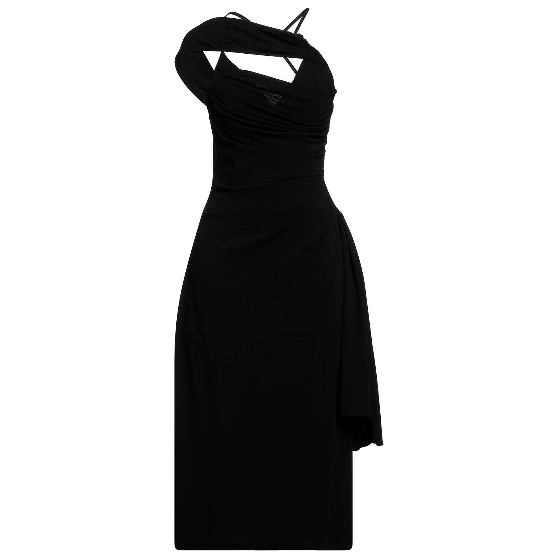 черное контурное платье миди bite Платье Jacquemus Midi, черный