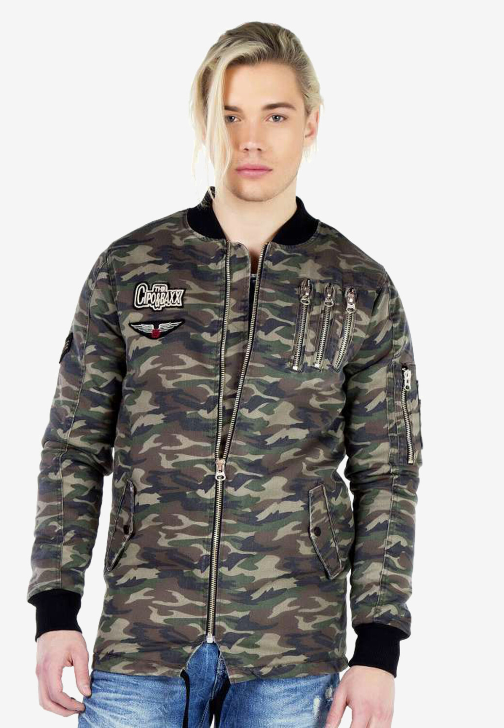 

Куртка Cipo & Baxx Freizeitjacke, цвет Khakicamouflage