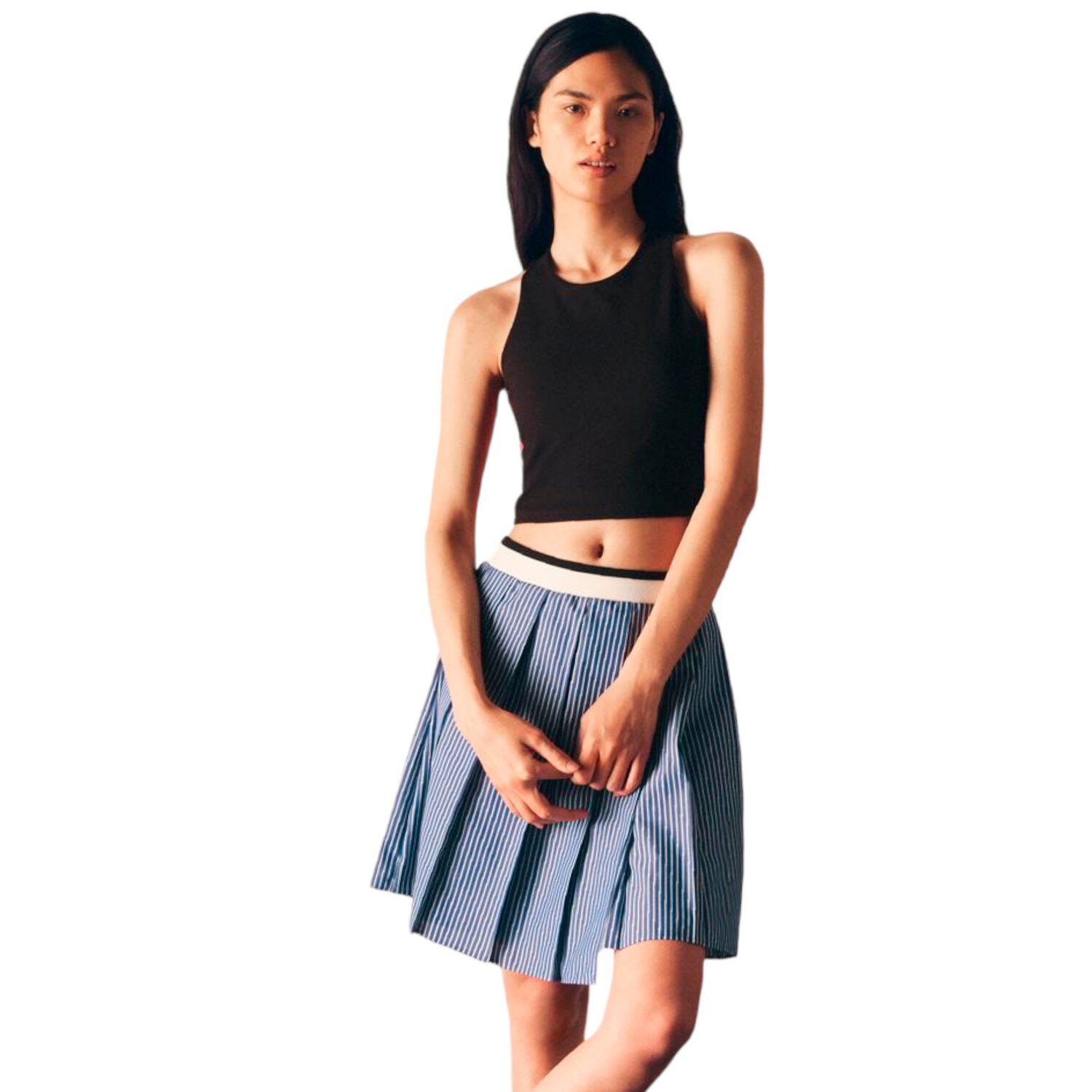 

Юбка Uniqlo x JW Anderson Pleated Mini, синий/белый