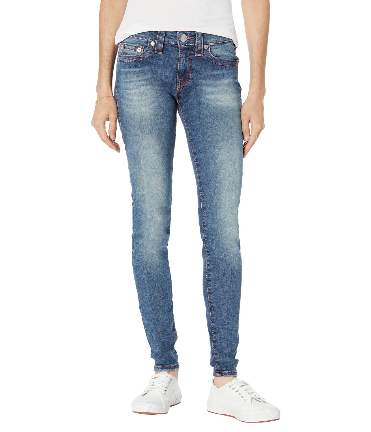 

Джинсы True Religion, Halle Mid-Rise Skinny Big T in Last Word