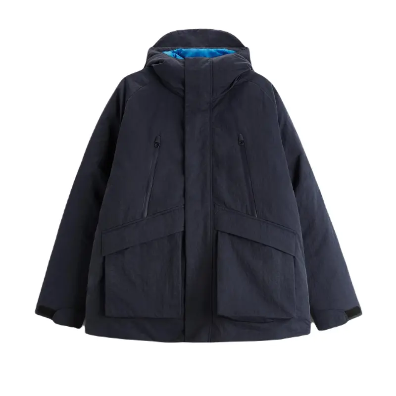 

Парка ZARA Padded with contrast detail, синий