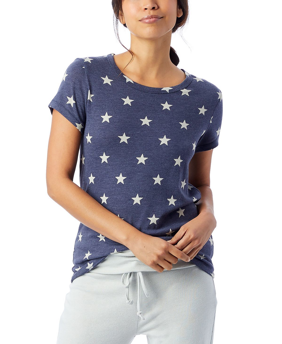 Женская футболка ideal с принтом из эко-джерси Macy's, мульти