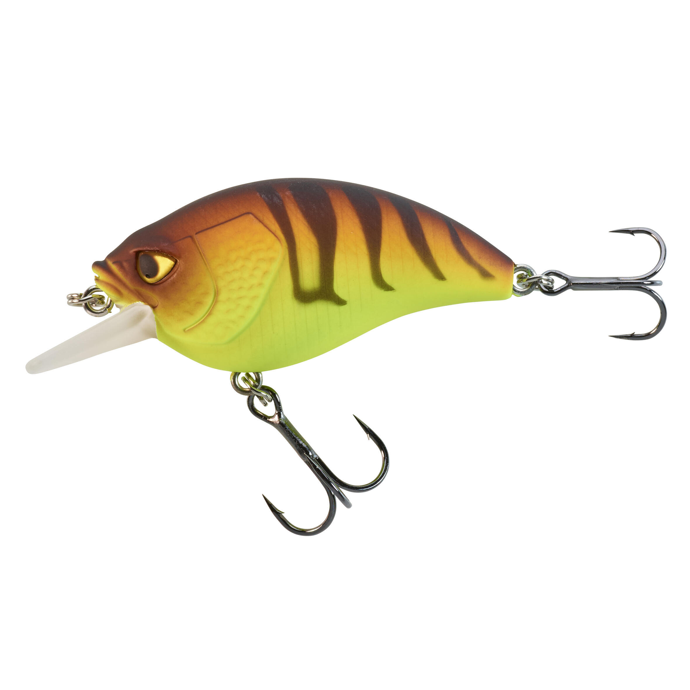 Воблер Crankbait Shallow Runner WXM CRKSR 53 F Orange Tiger CAPERLAN, черный/неоновый кроваво-оранжевый/неоновый желтый - фото