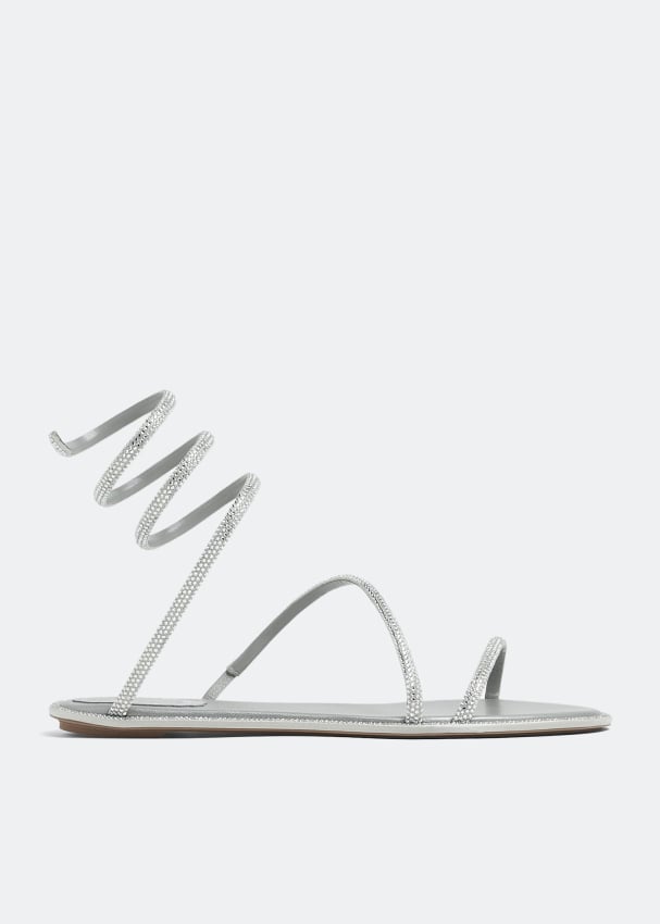 цена Сандалии RENÉ CAOVILLA Cleo flat sandals, серый