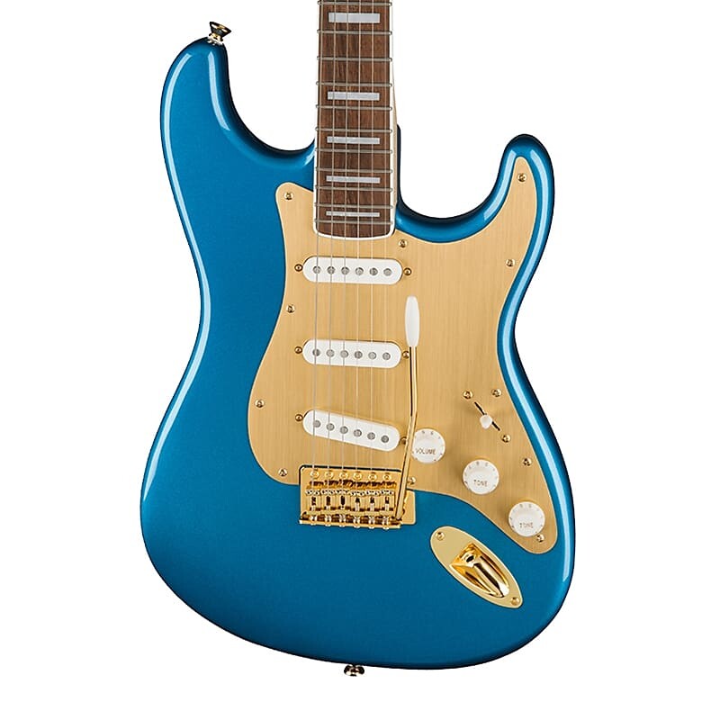 

Squier 40th Anniversary Stratocaster Gold Edition - Lake Placid Blue с накладкой на гриф Laurel 0379410502