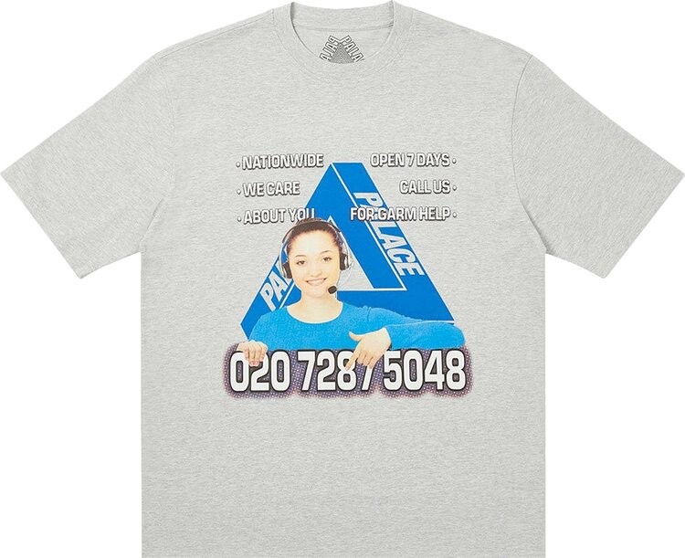 

Футболка Palace Bell Man T-Shirt 'Grey Marl', серый
