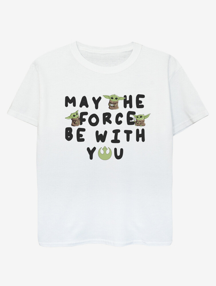 

NW2 Star Wars The Mandalorian Grogu Детская белая футболка George., белый