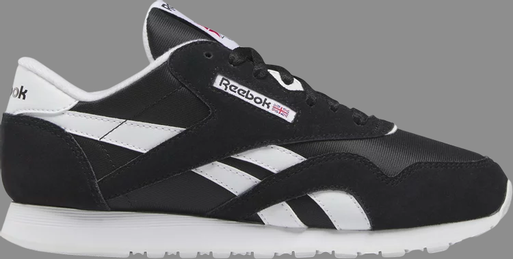 Кроссовки wmns classic nylon 'black white' 2023 Reebok, черный - фото