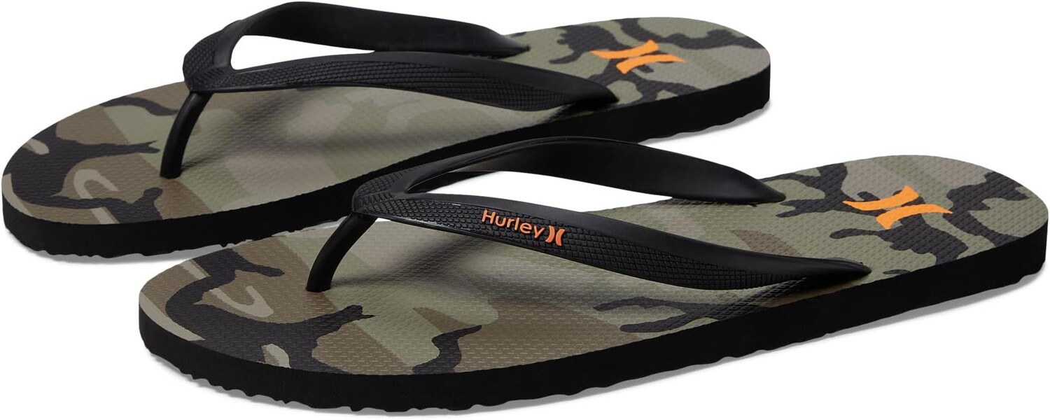 

Шлепанцы Icon Printed Flip-Flops Hurley, черный