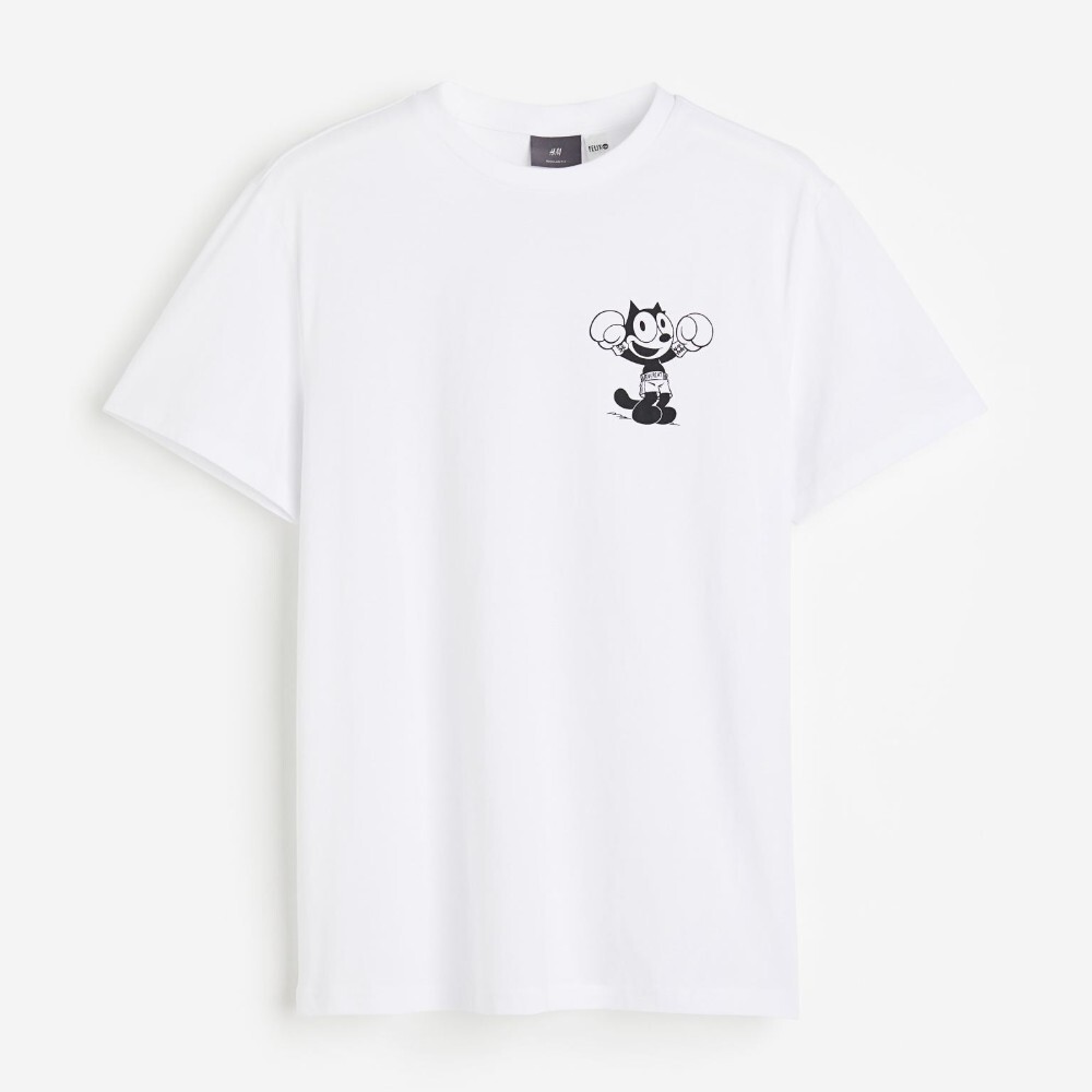 

Футболка H&M Regular Fit Felix the Cat, белый