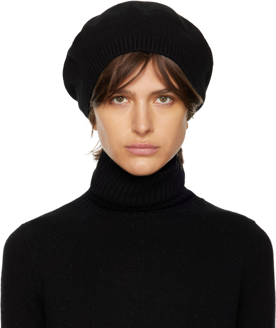 

Черный кашемировый берет Sampang Max Mara
