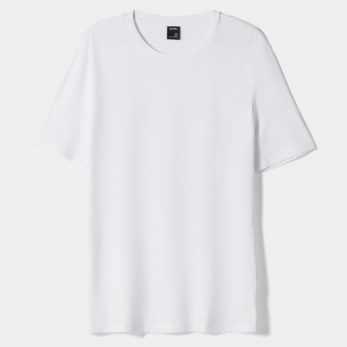 

Футболка Bershka Regular Fit Short Sleeve, белый