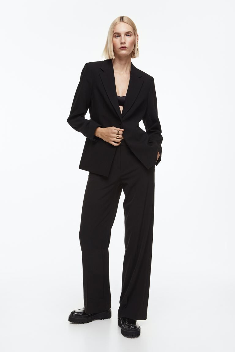 

Брюки прямого кроя H&M, черный