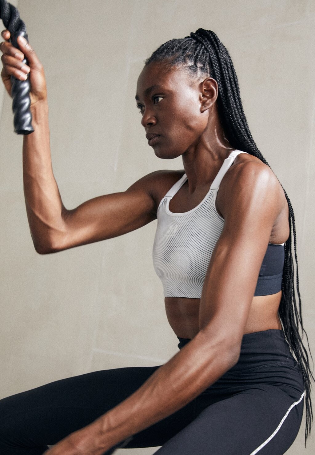 

Спортивный бюстгальтер с высокой поддержкой HIGH PRINT Under Armour, черный