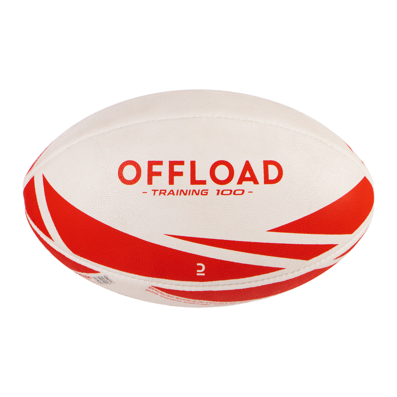 

Мяч для регби R100 тренировочный размер 4 красный OFFLOAD, белый/огненно-красный