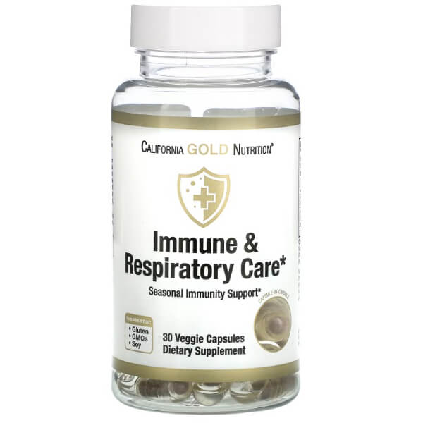 Защита иммунитета и органов дыхания California Gold Nutrition, 30 капсул