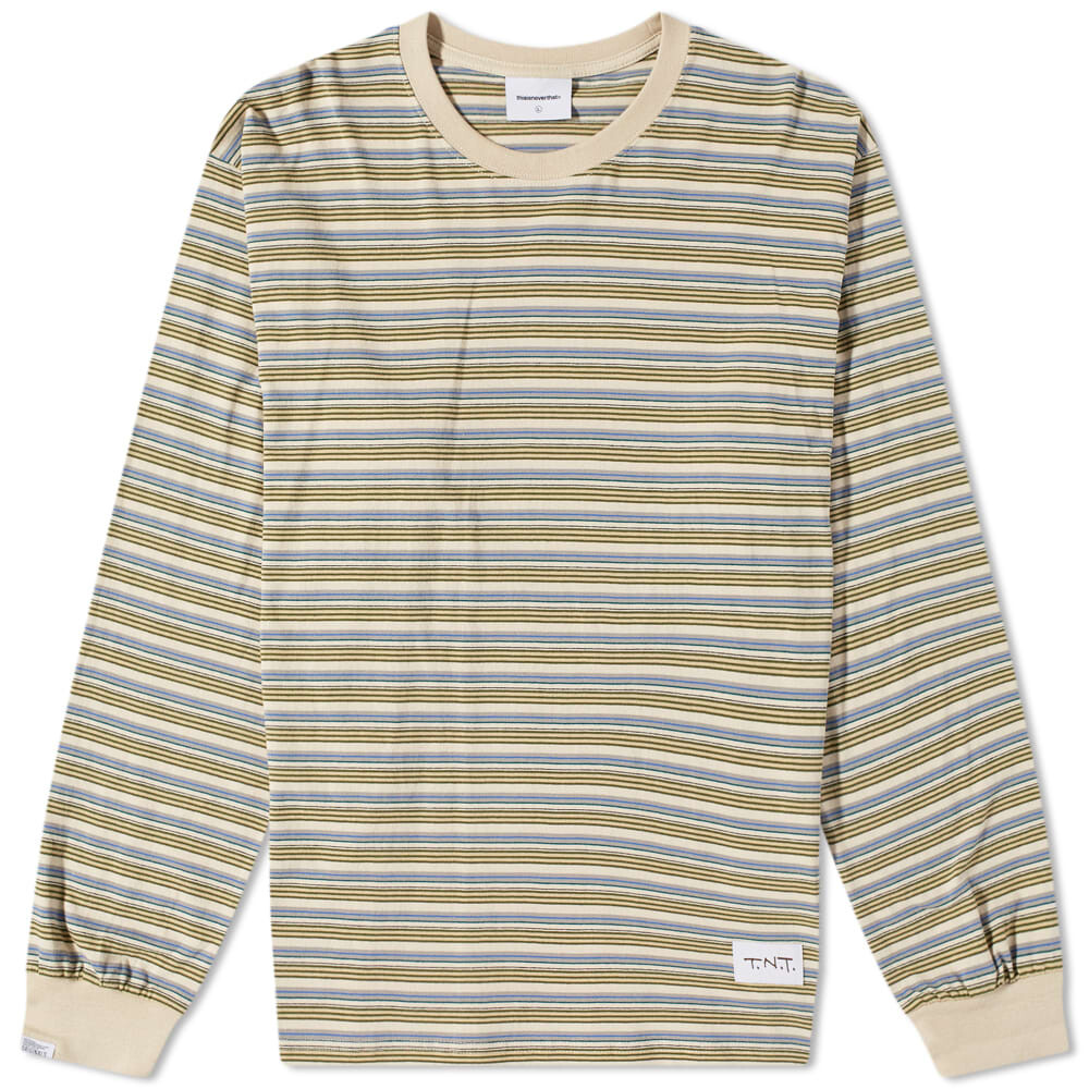 

Футболка thisisneverthat Long Sleeve Stripe Tee, Серый