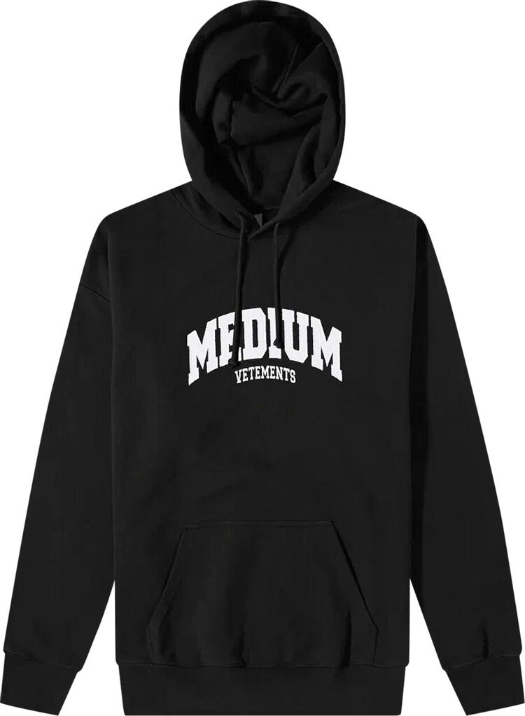 

Худи Vetements Medium Logo Popover Hoodie Black, черный