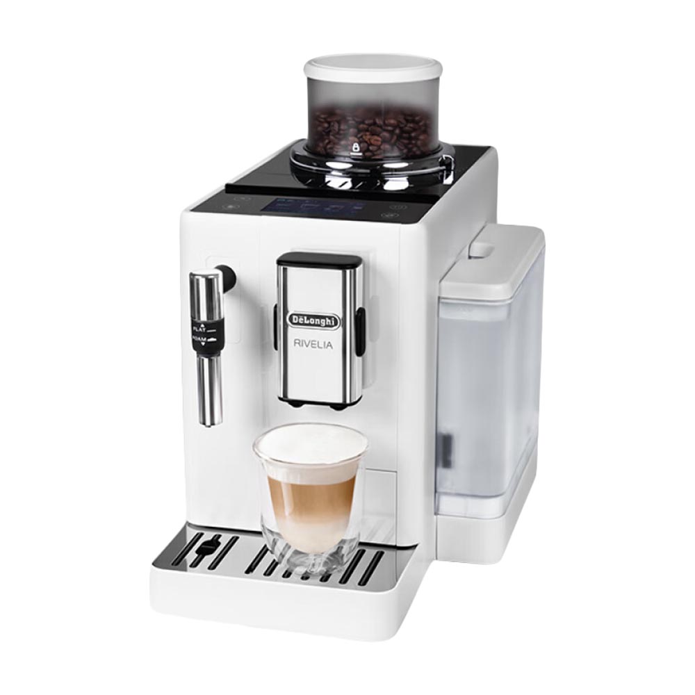 цена Автоматическая кофемашина DeLonghi Rivelia R3, полуночный белый