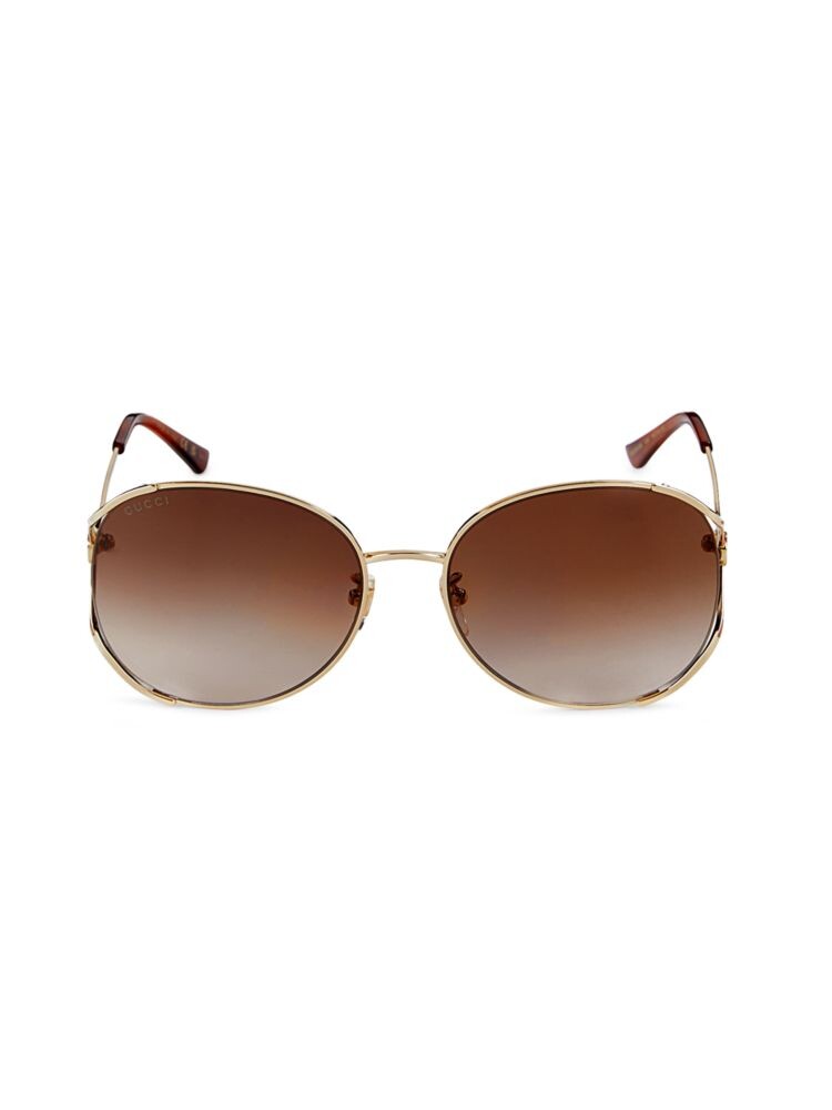 

Овальные солнцезащитные очки 59MM Gucci, золото