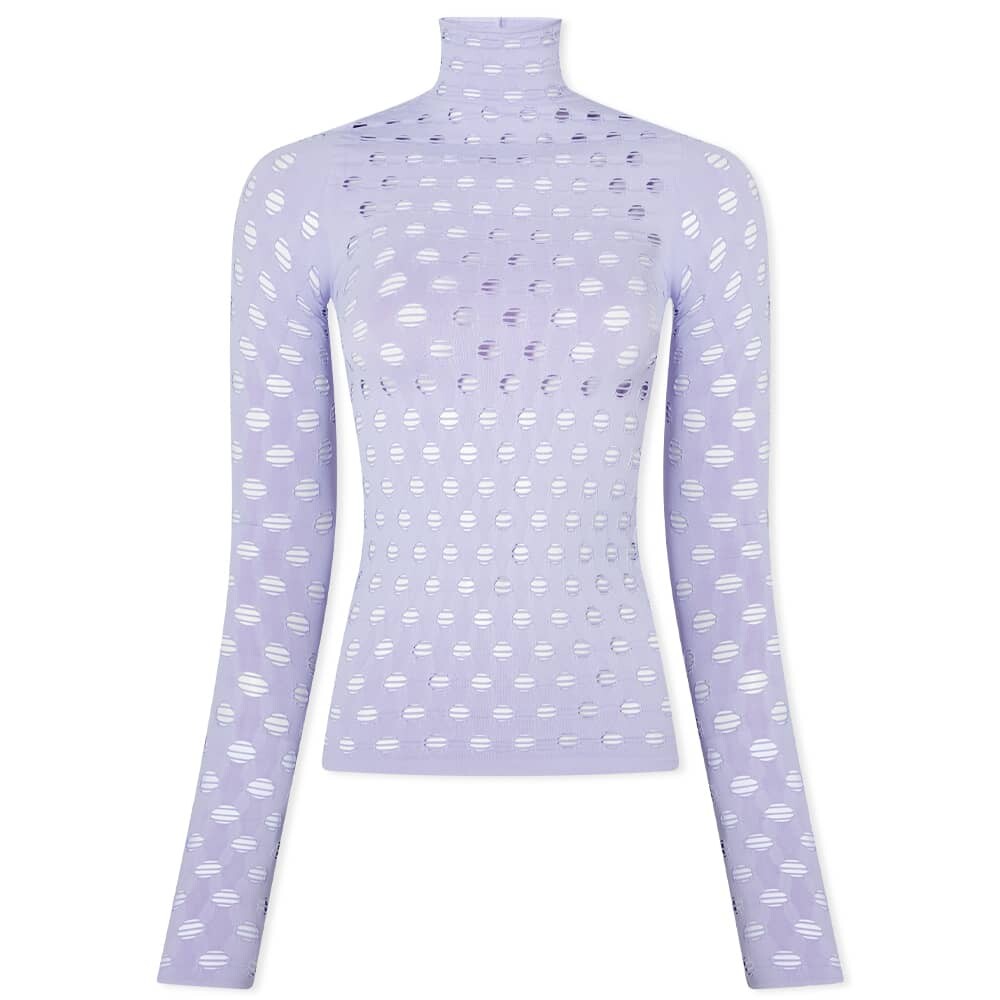 

Футболка Maisie Wilen Long Sleeve Perforated Turtleneck Top