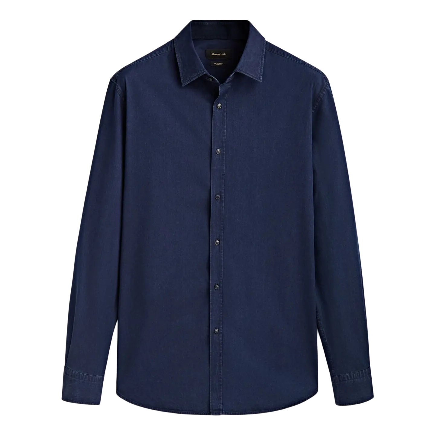 

Рубашка Massimo Dutti Regular Fit 100% Cotton Denim, темно-синий