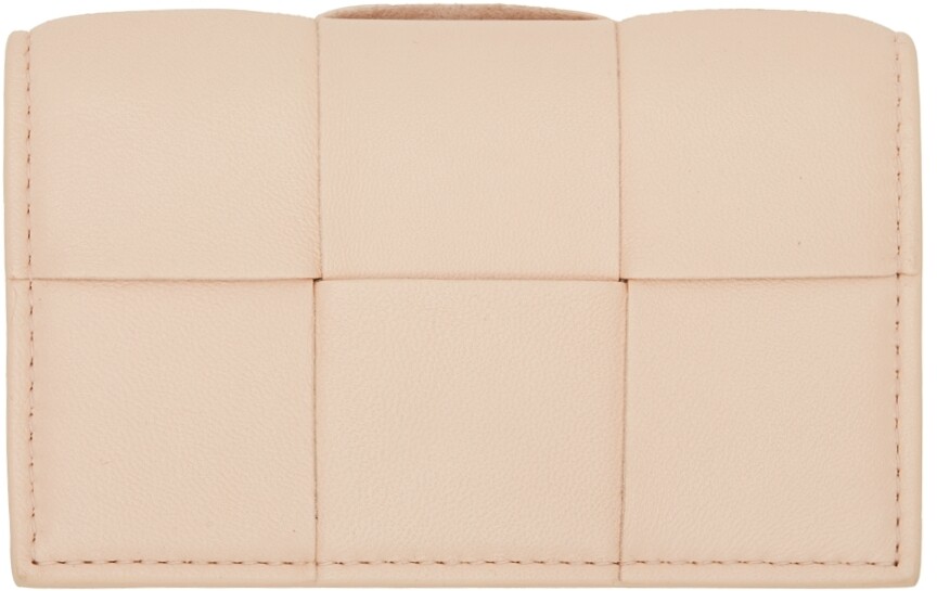 

Розовая визитница Intrecciato Bottega Veneta