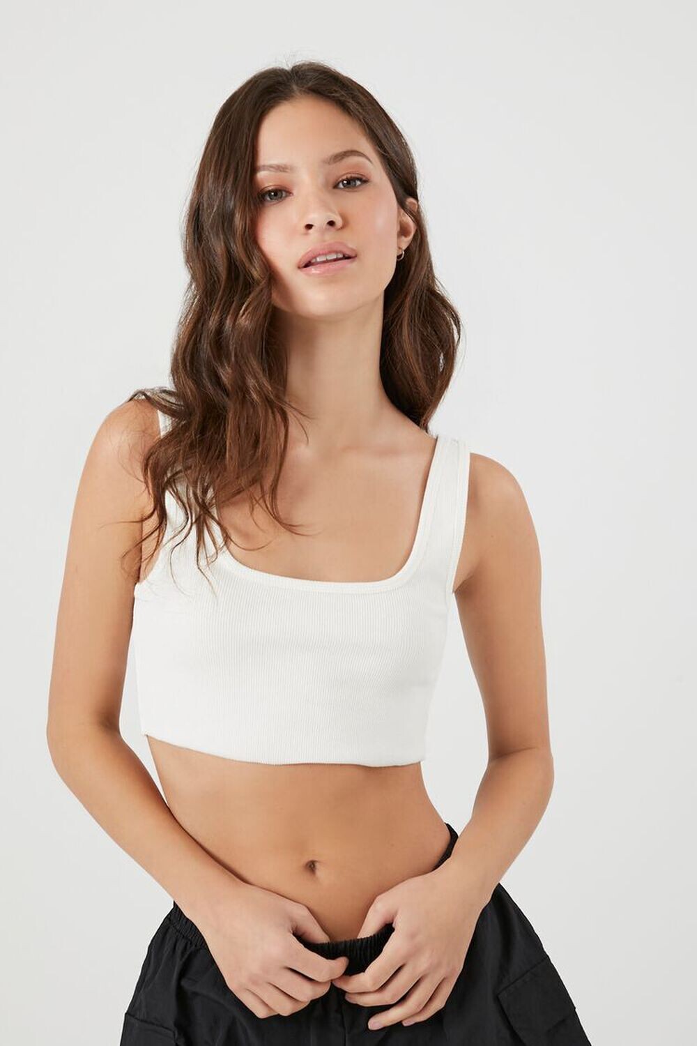 

Укороченная майка Forever 21, белый