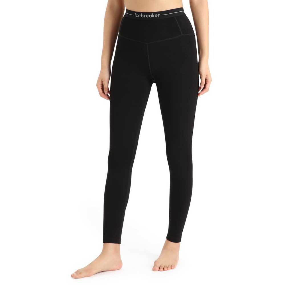 Брюки Icebreaker 260 Tech High Rise Leggings Baselayer, черный брюки uniqlo ultra stretch high rise leggings черный