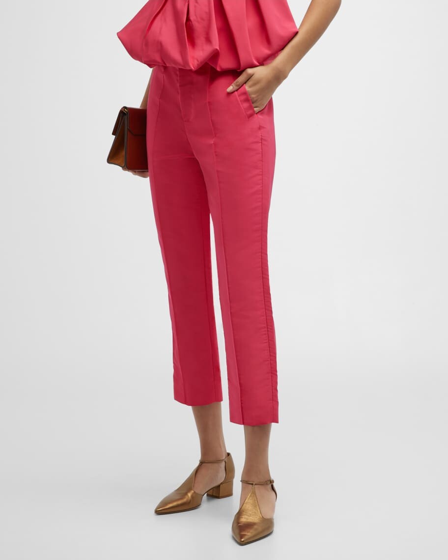 

Брюки Oboe Slim-Leg Ankle Pedal Pusher Pants Rosie Assoulin