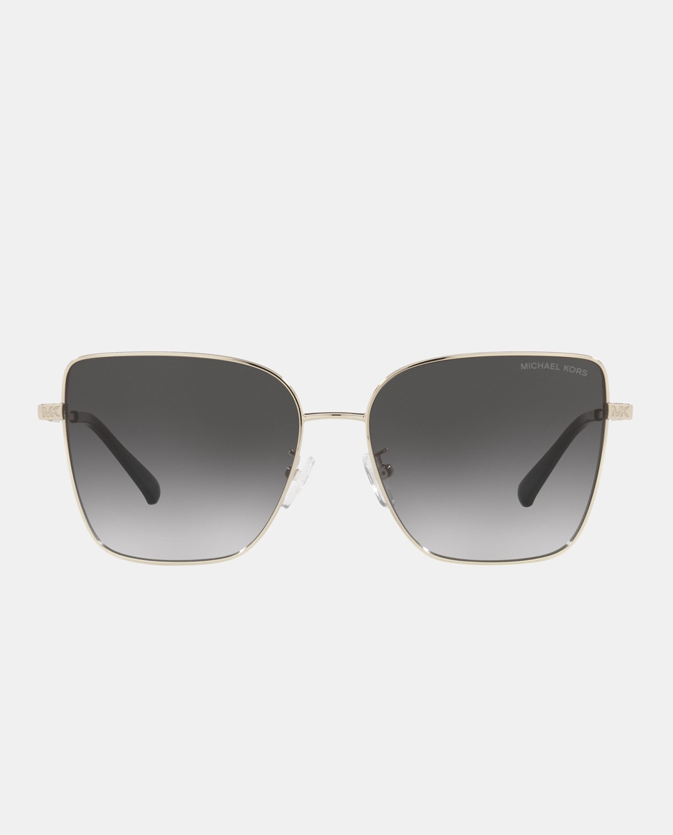 Золотые квадратные металлические солнцезащитные очки Michael Kors, золотой