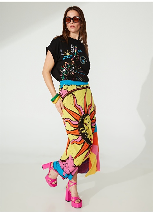цена Разноцветная женская длинная юбка с высокой талией Akep