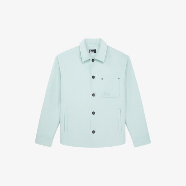 

Шерстяная куртка классического кроя с вышитым логотипом The Kooples, цвет ocean