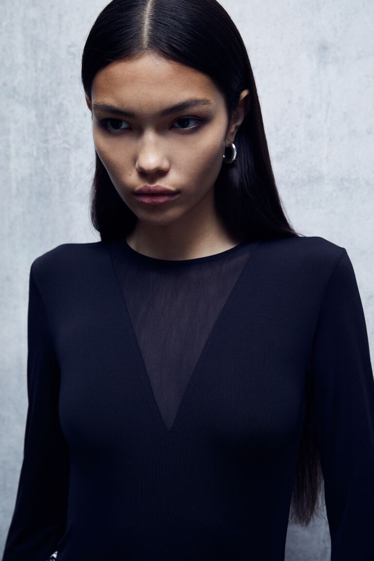 

Боди из джерси с сетчатой ​​деталью H&M