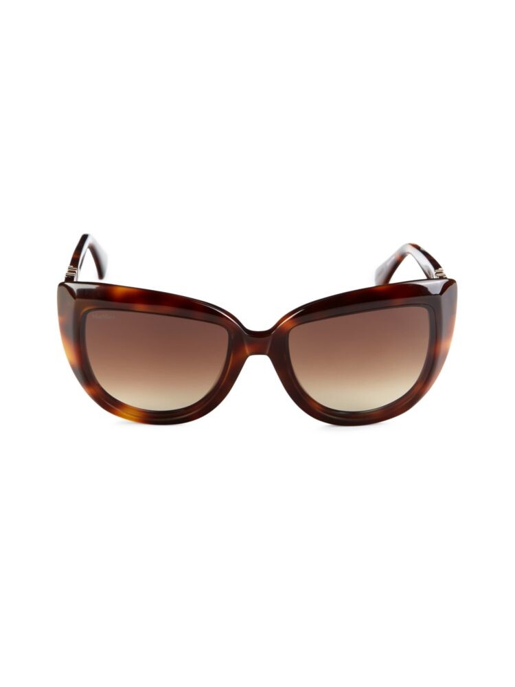 

Солнцезащитные очки «кошачий глаз» 56MM Max Mara, цвет Havana