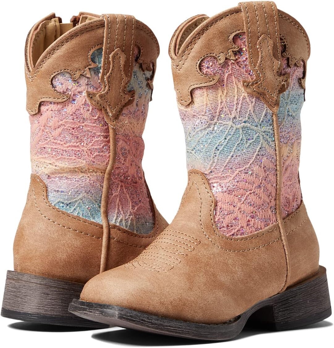 

Ковбойские сапоги Glitter Lace Roper, цвет Tan