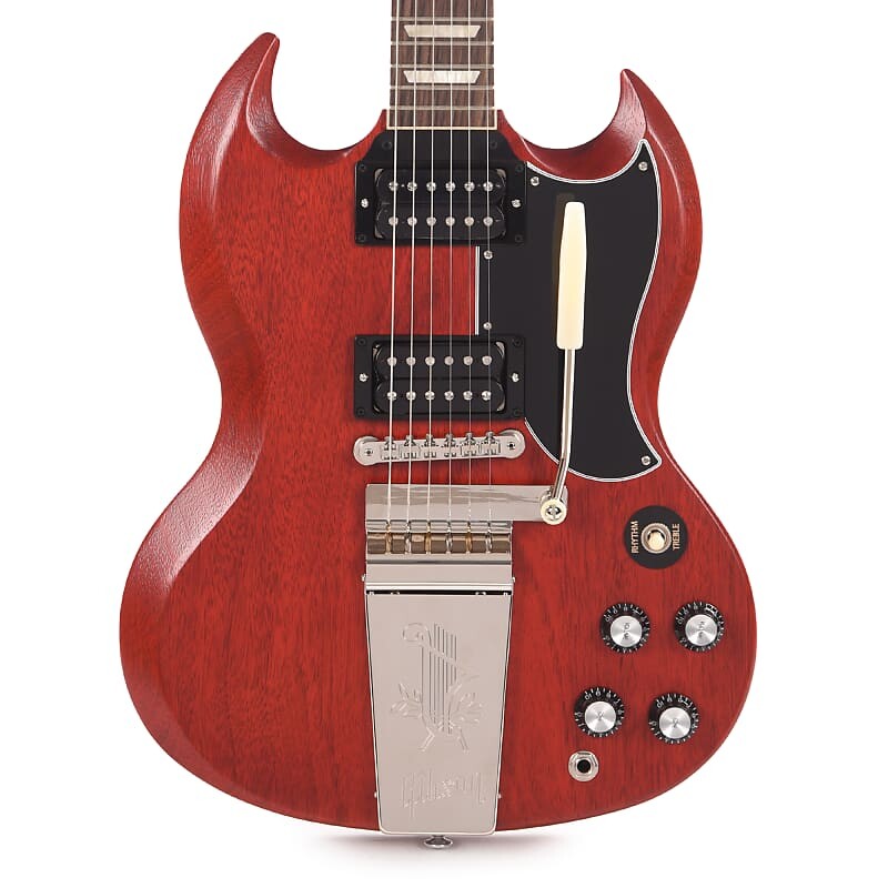 

Gibson Original SG Standard '61 Maestro Vibrola Выцветшая винтажная вишня